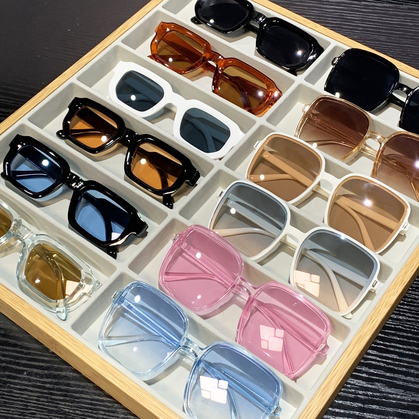 12pcs European and American Style Square Frame Fashion Glasses Suitable for Holiday Outdoor Activities, Clothing Decoration, Men's and Women's Favorite Party, Disco and Other Multi-scene Use