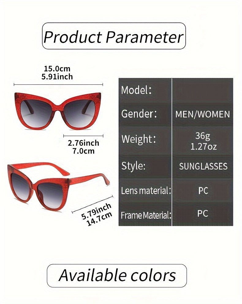 Chic Large Cat Eye Fashion Glasses for Women - Leopard Print Accents, Stylish Black Frame, Perfect for, Activities & Street Style Photography