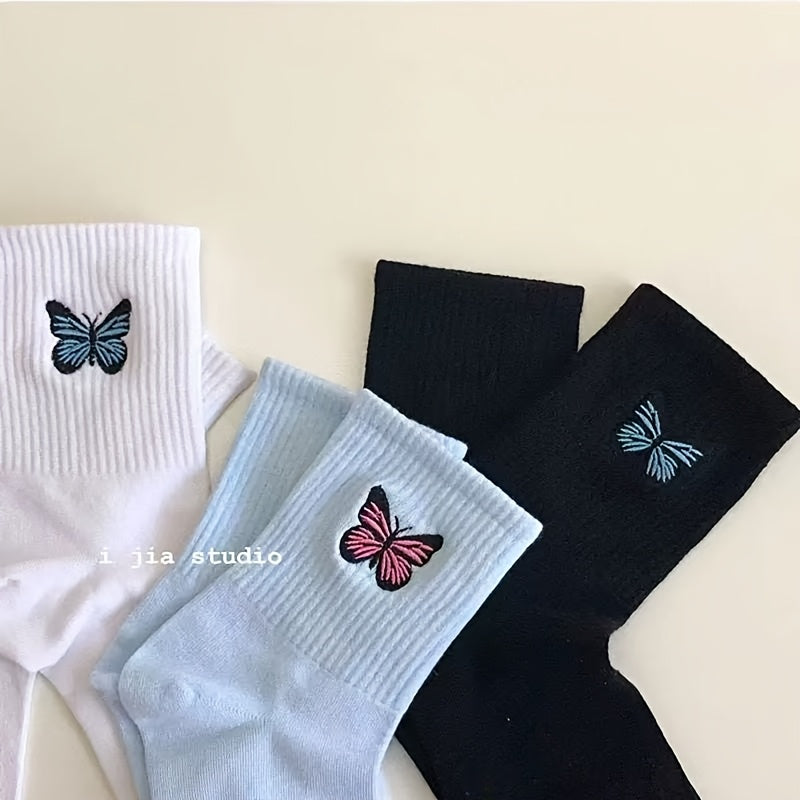 10 pairs/5 pairs/1 pair of stylish and versatile butterfly socks