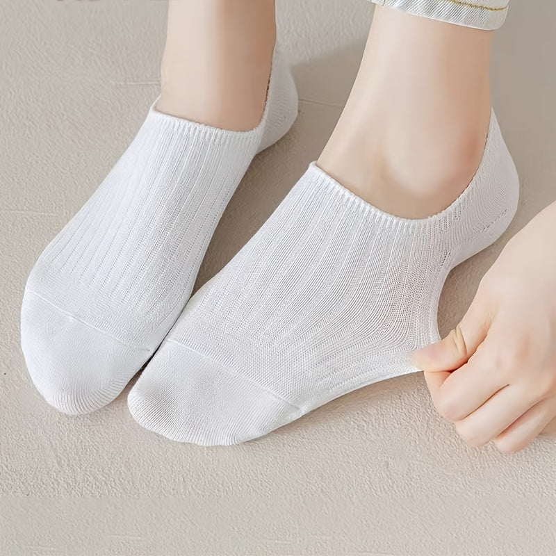 4 Pairs/12 Pairs Women's Candy Color Boat Socks, Plain Simple and Versatile, Trendy, Light Mouth, Breathable, Short Socks, Invisible Socks, Colorful Socks, Suitable for Daily Use