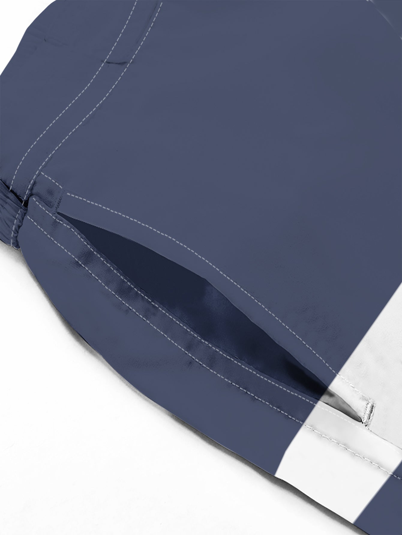 Men'S Fashion Drawstring Beach Shorts with Pockets - Casual Striped & Solid Color Block Design, Non-Stretch Fabric, Perfect for Pool Parties & Vacation