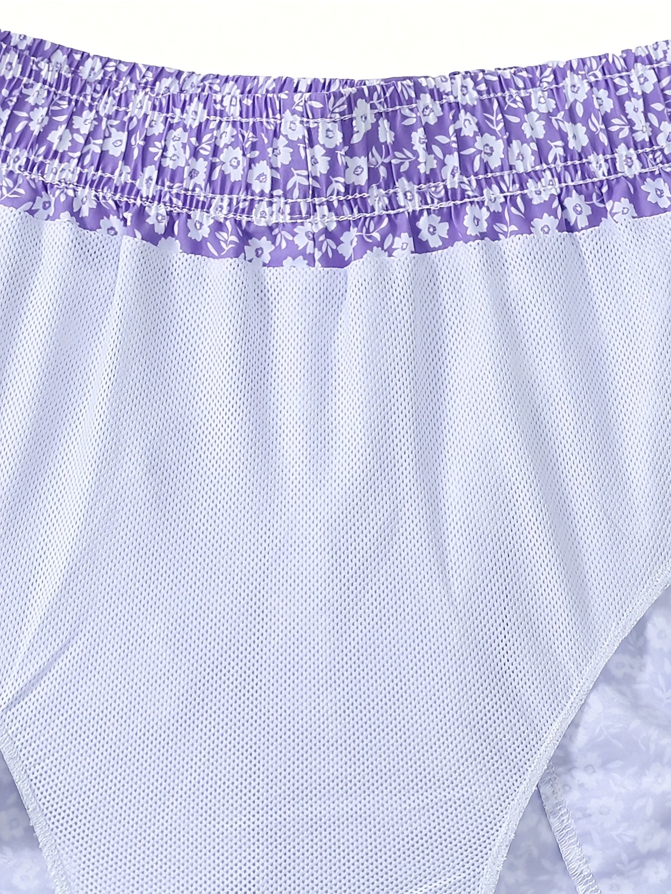 Men'S Party Short Pants, Ditsy Floral, Polyester, Non-Stretch, Loose Fit, Drawstring, 140g/m², Woven, Burnout, for Adult