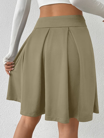 Women's Polyester And Spandex Midi Skirt, Elegant And Chic, Machine Washable, Zipper Closure, All-Season