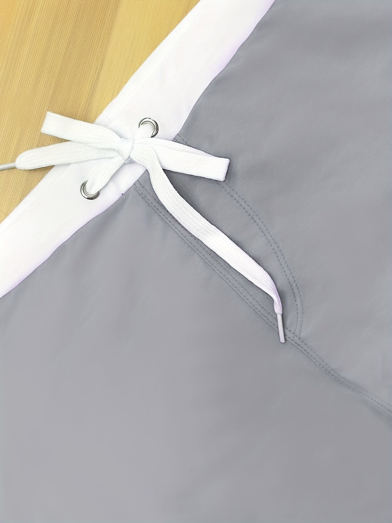 Men'S Solid Color Swim Trunks, High Stretch Knit Fabric, Polyamide 82% & Elastane 18%, Skinny Fit with Drawstring, Side Zipper Pockets, Modest Style for Beach & Vacation