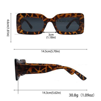 2pcs Chic Rectangular Fashion Glasses for Women - Anti-Reflective, Durable PC Frame - Perfect for Parties & Street Style - Ideal Couples' Gift