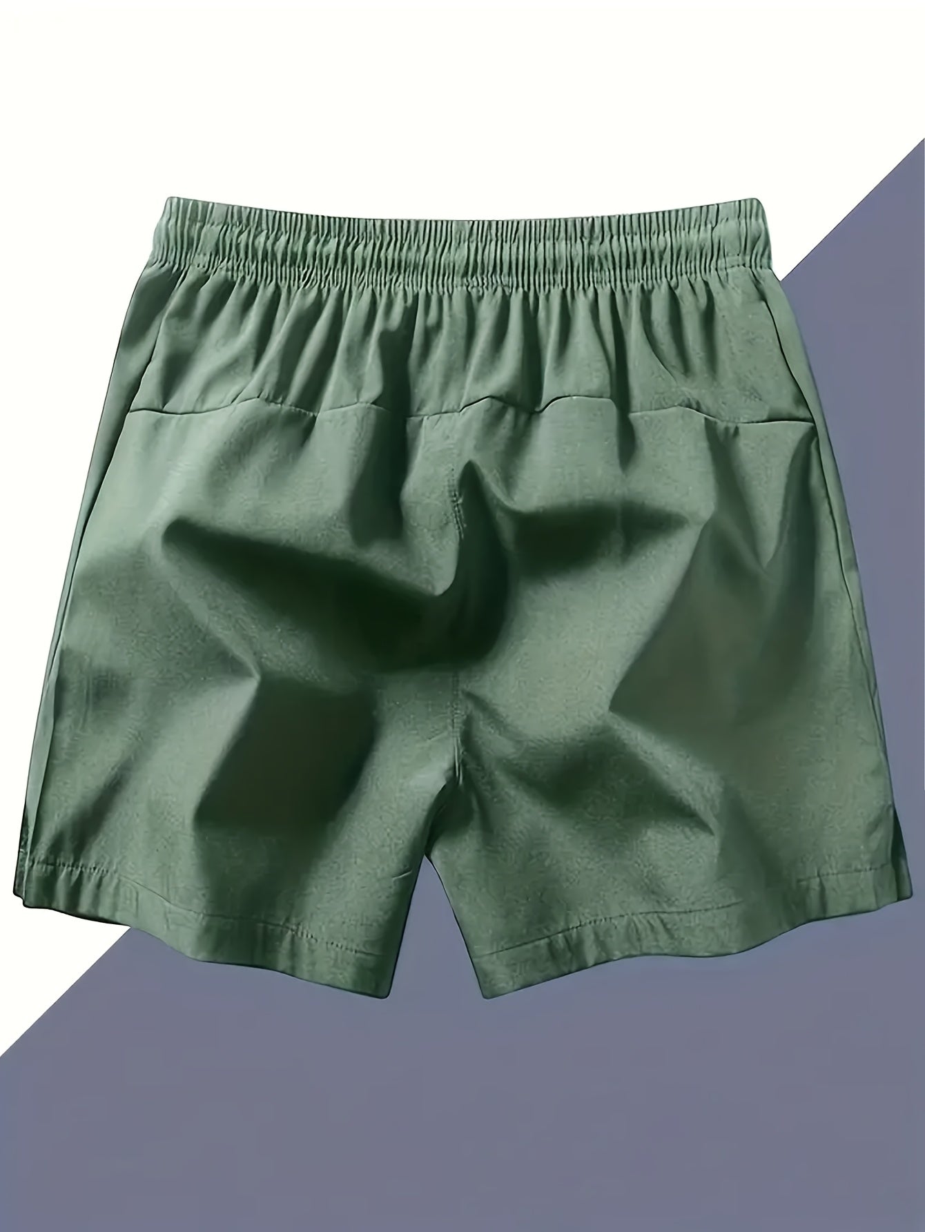 Men's Quick-Dry Athletic Shorts - Lightweight, Loose Fit with Zipper Pockets, Drawstring Waist, Solid Black Polyester Blend, Ideal for Beach & Casual Wear