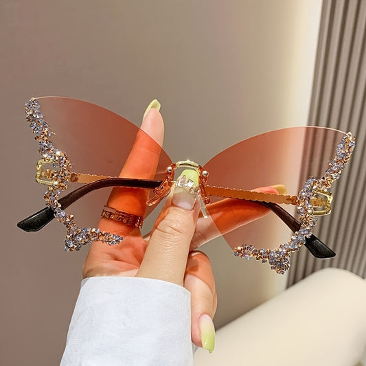 New Glasses Women's Butterfly Decorated Eyeglasses